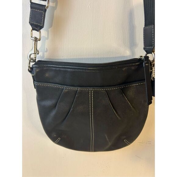 Coach mini crossbody black leather - Picture 2 of 9